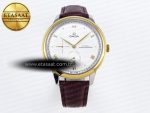 De Ville Power Reserve YG MKF 1:1 Best Edition White Dial on Brown Leather Strap A8810 - Görsel 3