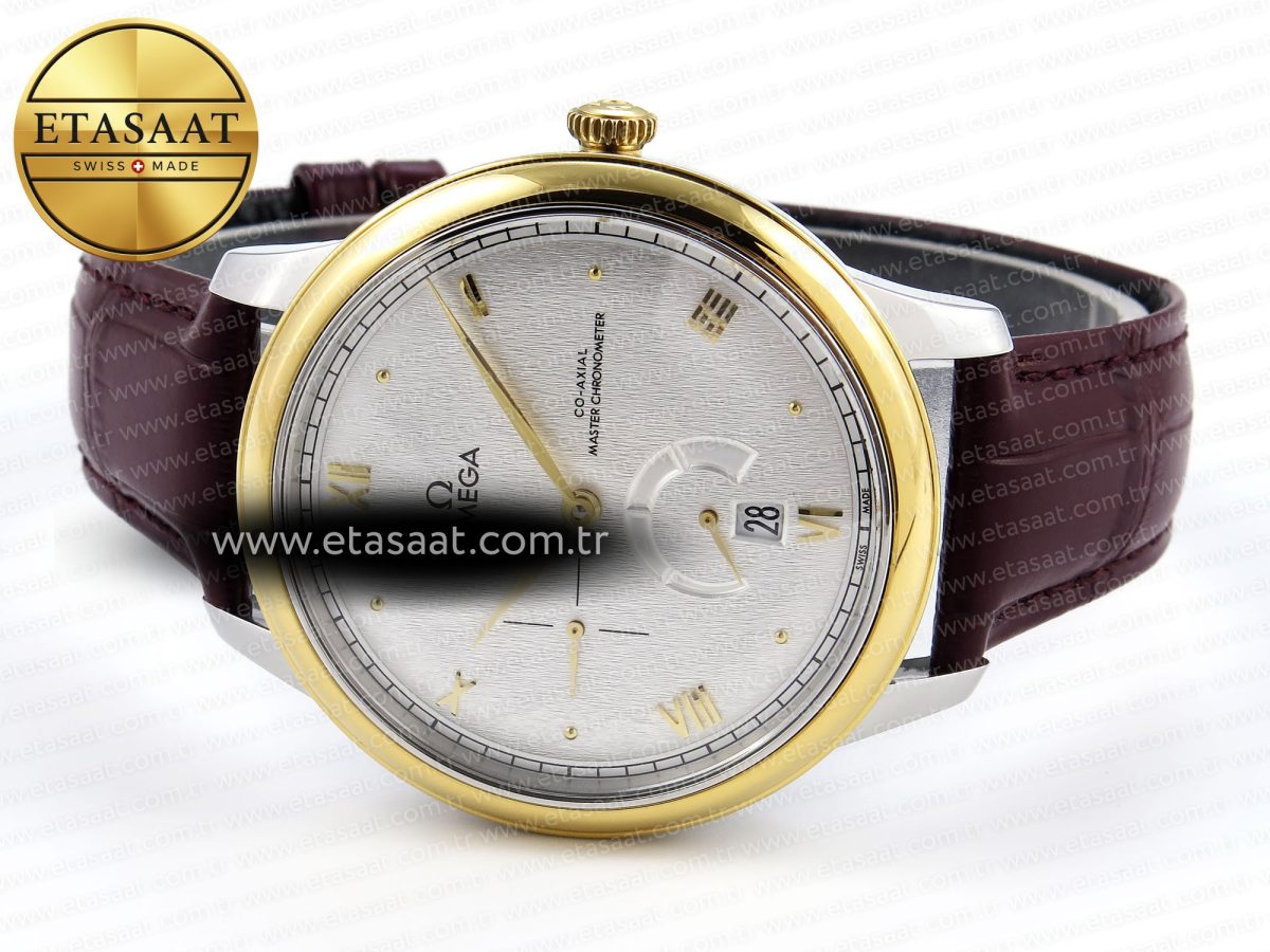 De Ville Power Reserve YG MKF 1:1 Best Edition White Dial on Brown Leather Strap A8810 - Görsel 6