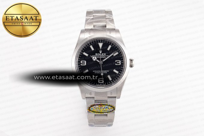 Explorer 124270 36mm 904L Steel Clean 1:1 Best Edition Black Dial on SS Bracelet VR3230 - Görsel 3