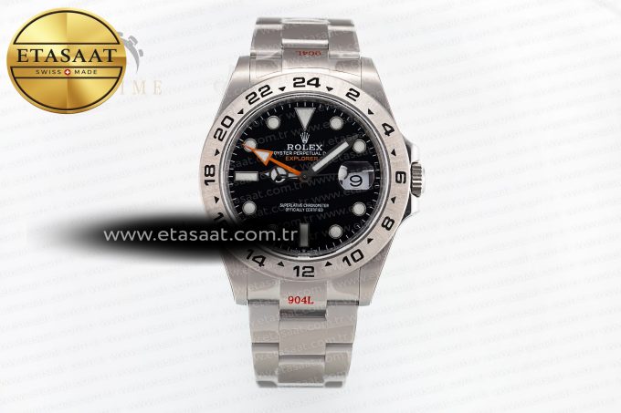 Explorer II 42mm 226570 Black 904L SS GMF 1:1 Best Edition Black Dial on Bracelet VR3285 (Correct Hand Stack) - Görsel 3