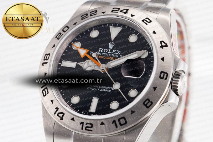 Explorer II 42mm 226570 Black 904L SS GMF 1:1 Best Edition Black Dial on Bracelet VR3285 (Correct Hand Stack) - Görsel 6