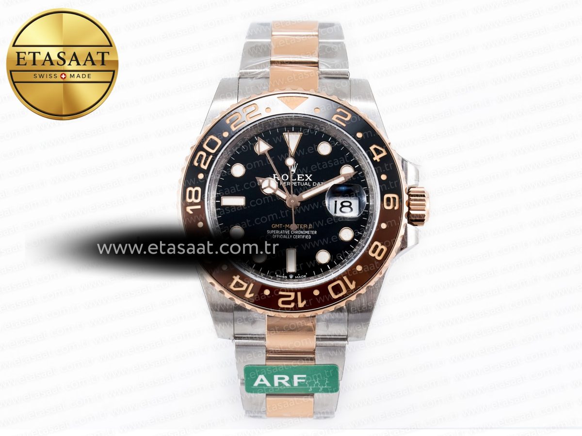 GMT-Master II 126711 CHNR ARF 1:1 Best Edition Black Dial on RG/SS Bracelet SH3285 CHS - Görsel 3