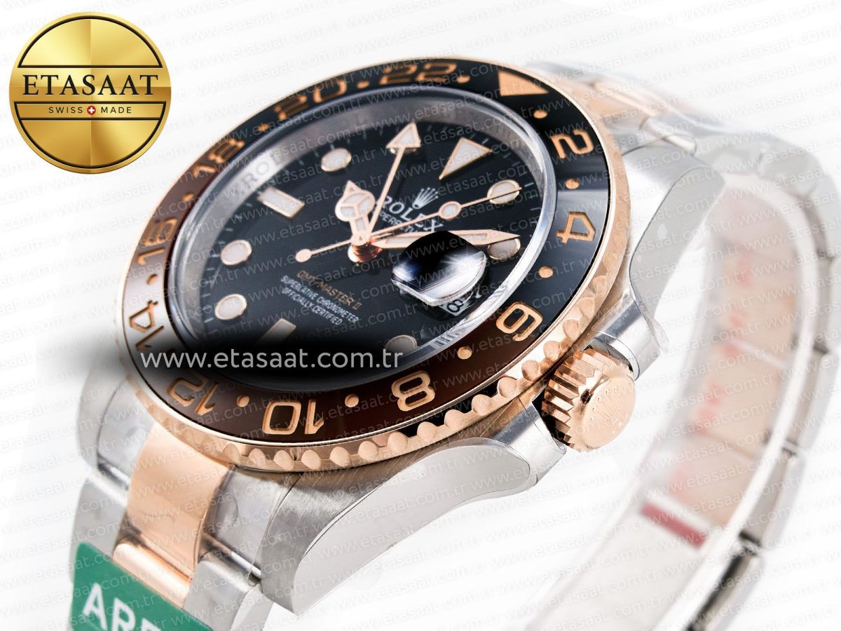 GMT-Master II 126711 CHNR ARF 1:1 Best Edition Black Dial on RG/SS Bracelet SH3285 CHS - Görsel 7