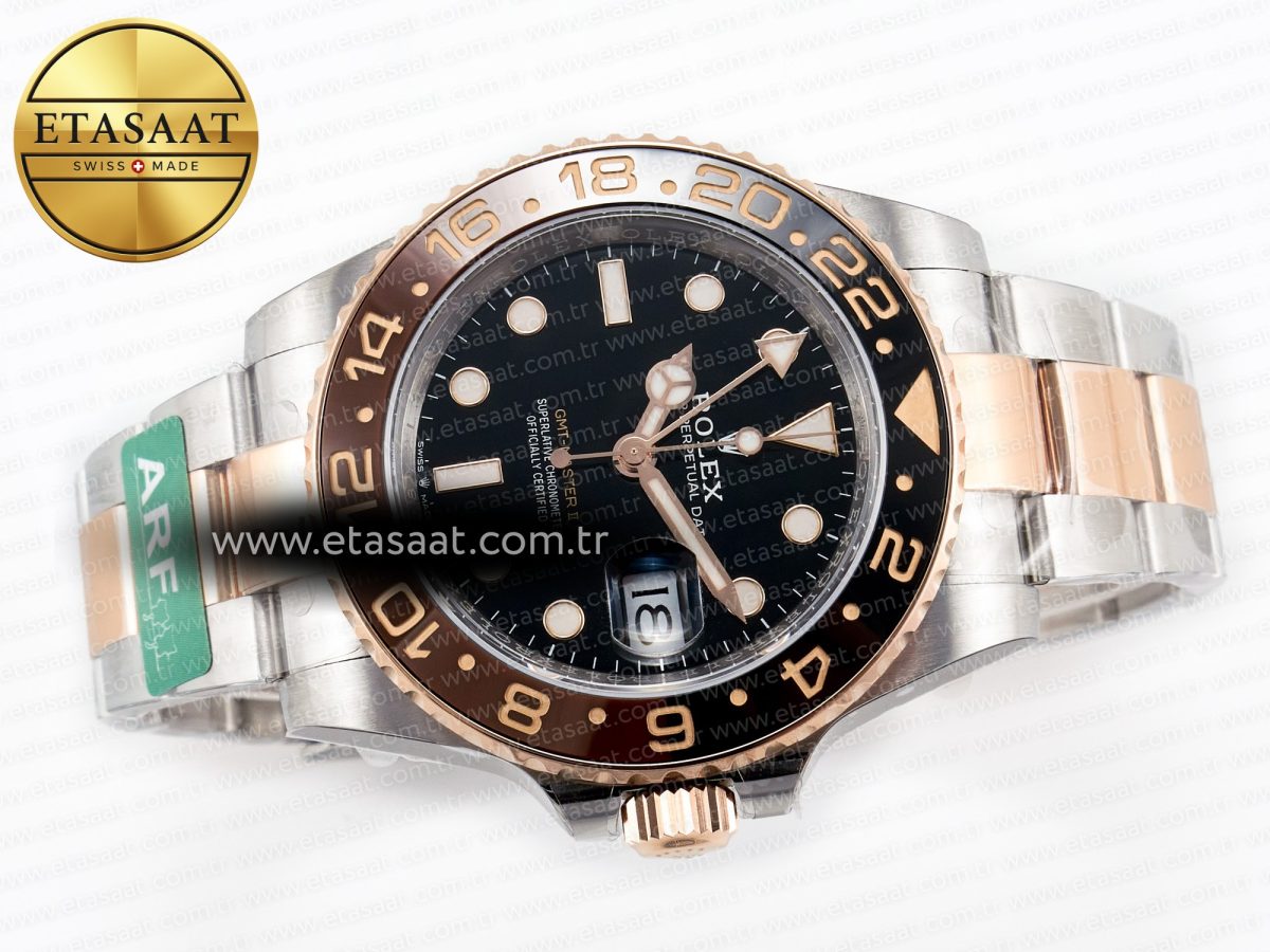 GMT-Master II 126711 CHNR ARF 1:1 Best Edition Black Dial on RG/SS Bracelet SH3285 CHS - Görsel 8