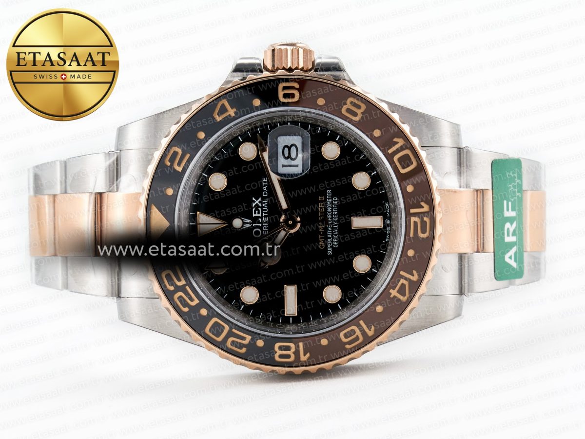 GMT-Master II 126711 CHNR ARF 1:1 Best Edition Black Dial on RG/SS Bracelet SH3285 CHS - Görsel 9