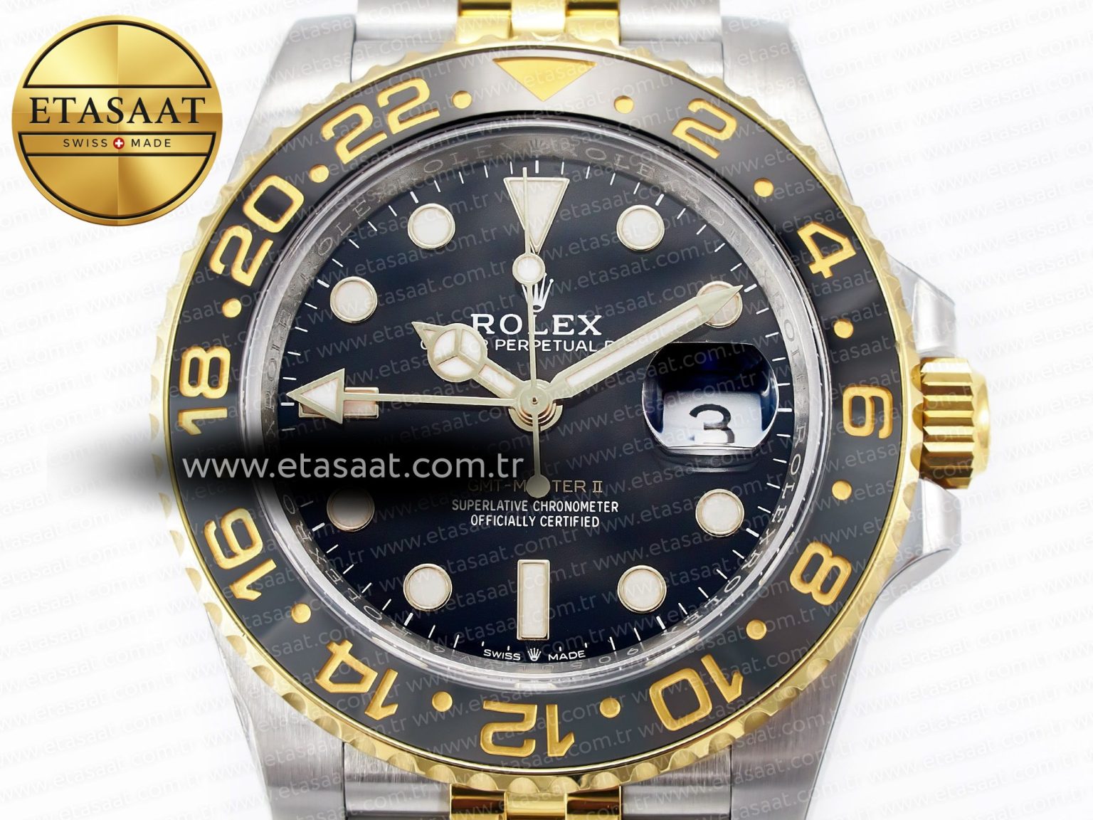 GMT Master II 126713 904L SS Clean 1:1 Best Edition Black Dial on Jubilee Bracelet DD3285 - Görsel 4