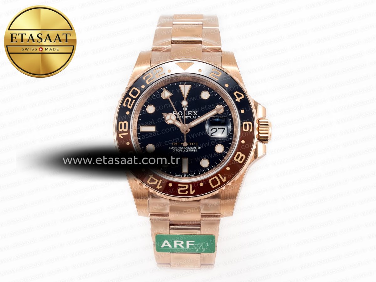 GMT-Master II 126715 CHNR ARF 1:1 Best Edition Black Dial on RG Bracelet SH3285 CHS - Görsel 3