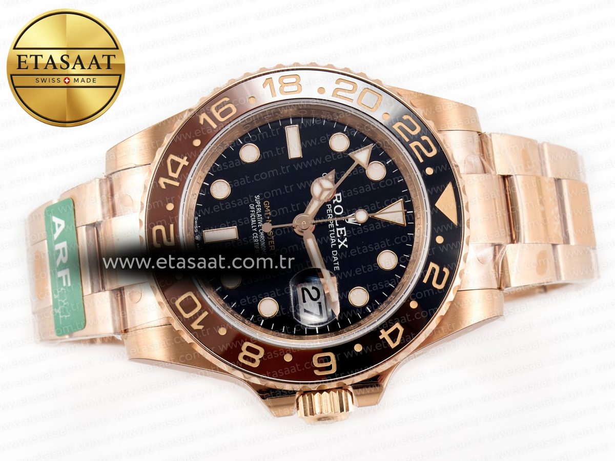 GMT-Master II 126715 CHNR ARF 1:1 Best Edition Black Dial on RG Bracelet SH3285 CHS - Görsel 8
