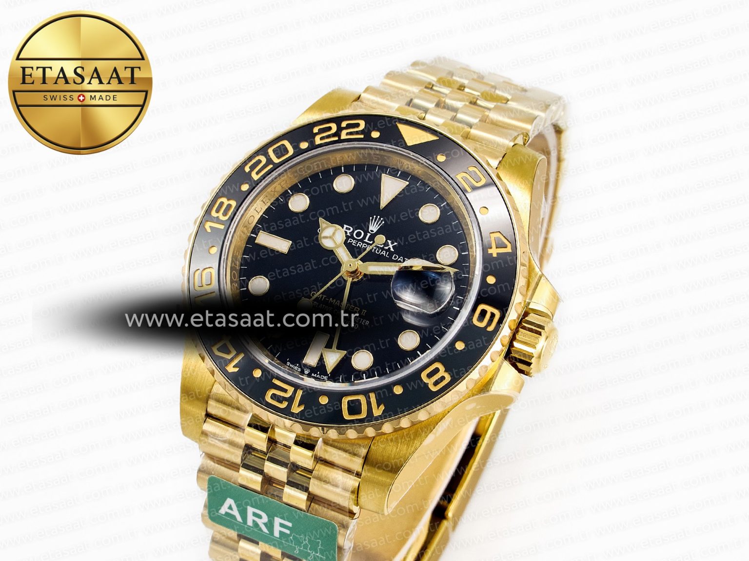 GMT-Master II 126718 GRNR ARF 1:1 Best Edition Black Dial on YG Jubilee Bracelet SH3285 CHS - Görsel 1