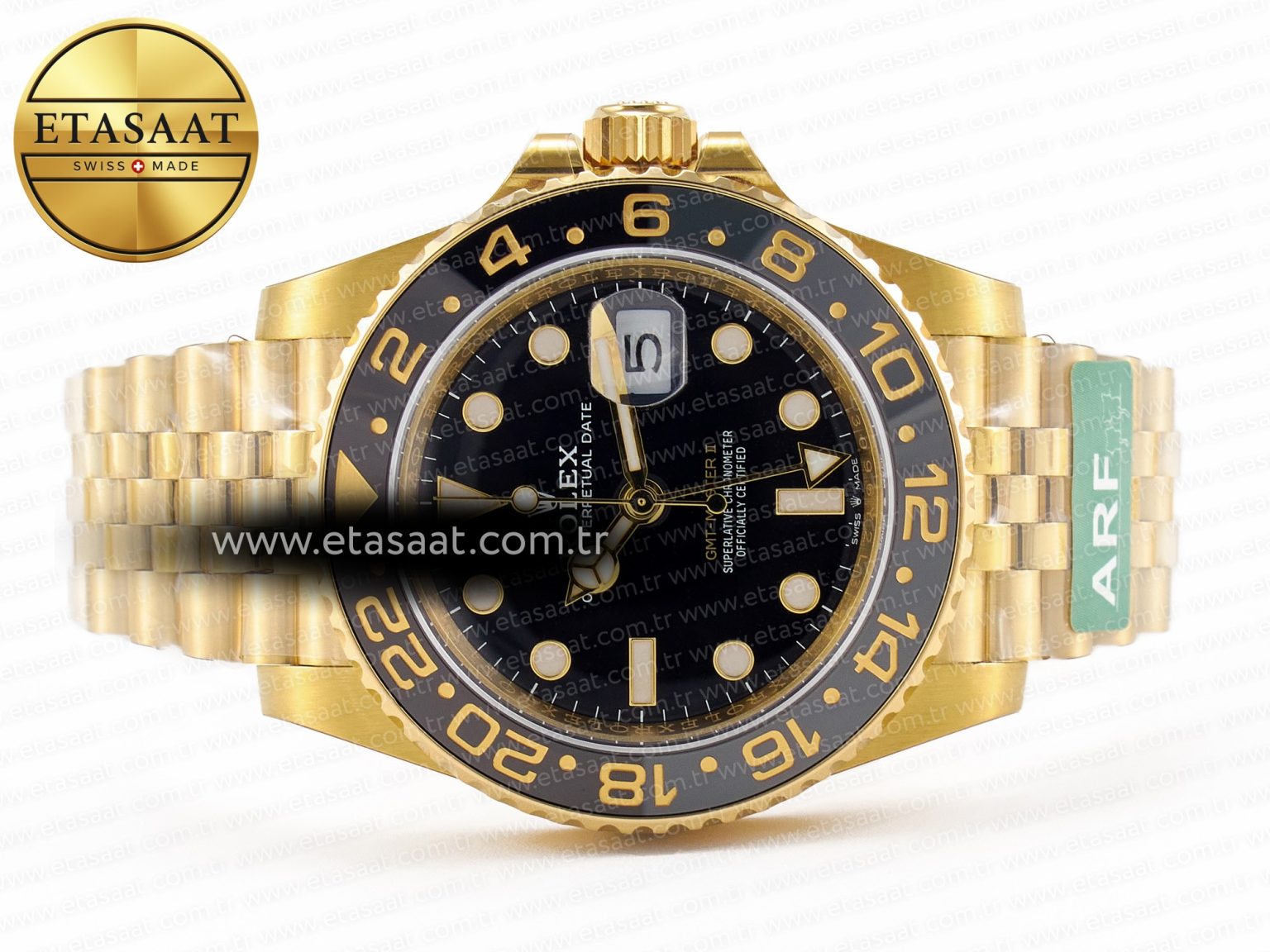 GMT-Master II 126718 GRNR ARF 1:1 Best Edition Black Dial on YG Jubilee Bracelet SH3285 CHS - Görsel 9