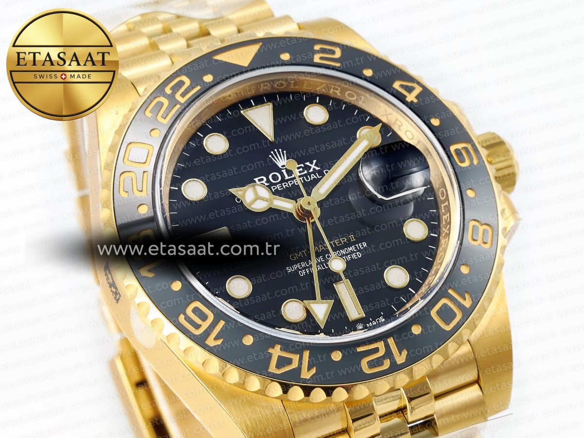 GMT Master II 126718GRNR 904L SS Clean 1:1 Best Edition Black Dial on Jubilee Bracelet DD3285 - Görsel 5