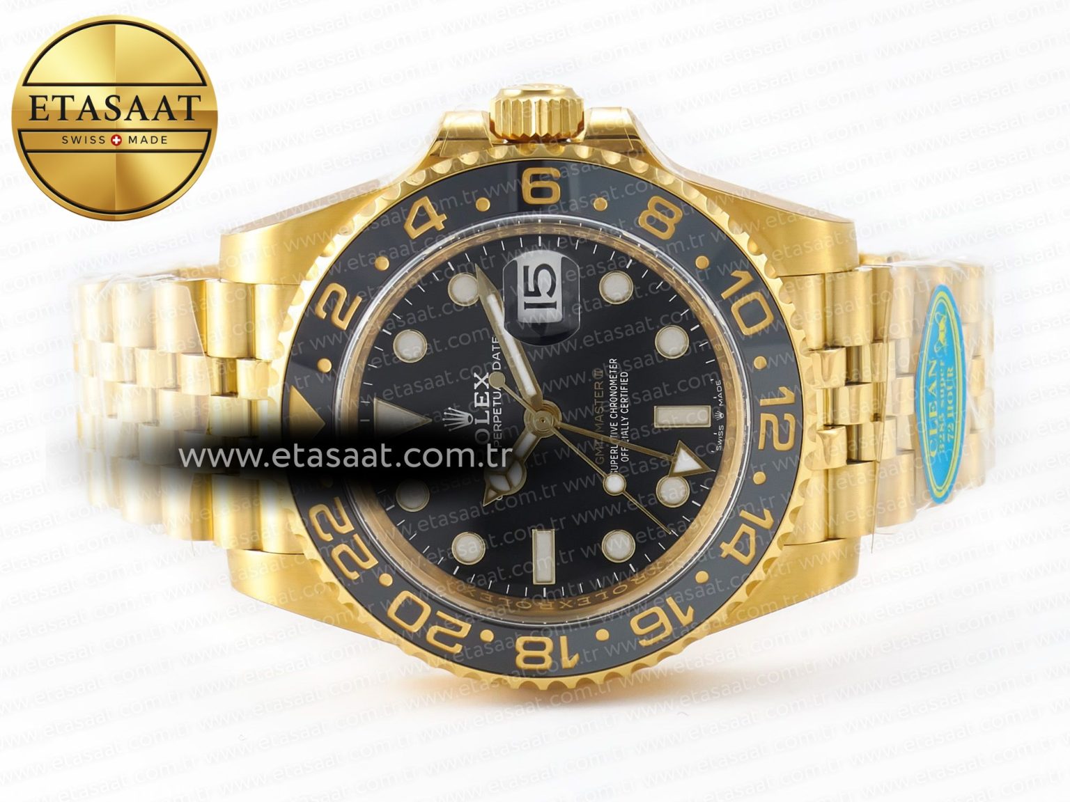 GMT Master II 126718GRNR 904L SS Clean 1:1 Best Edition Black Dial on Jubilee Bracelet DD3285 - Görsel 9