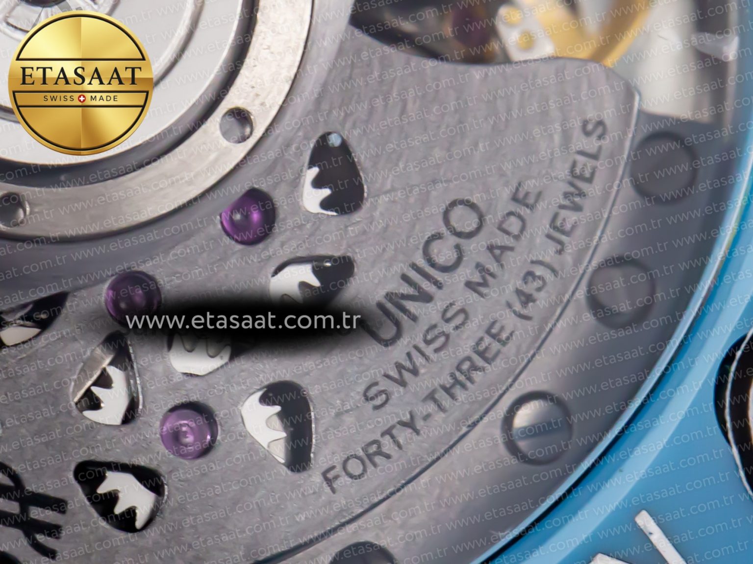 Hublot Big Bang Unico Blue/White Ceramic BBF 1:1 Best Edition Skeleton Dial on Blue/White Rubber Strap A1280 - Görsel 17