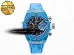 Hublot Big Bang Unico Blue/White Ceramic BBF 1:1 Best Edition Skeleton Dial on Blue/White Rubber Strap A1280 - Görsel 3