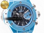 Hublot Big Bang Unico Blue/White Ceramic BBF 1:1 Best Edition Skeleton Dial on Blue/White Rubber Strap A1280 - Görsel 5
