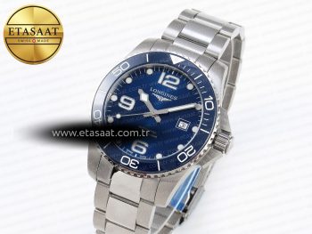 HYDROCONQUEST 43MM SS BLUE CERAMIC BEZEL XF 1:1 BEST EDITION BLUE DIAL ON SS BRACELET L888
