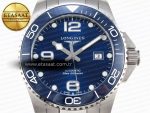HYDROCONQUEST 43MM SS BLUE CERAMIC BEZEL XF 1:1 BEST EDITION BLUE DIAL ON SS BRACELET L888 - Görsel 4