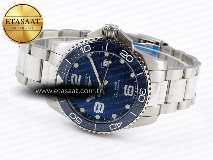 HYDROCONQUEST 43MM SS BLUE CERAMIC BEZEL XF 1:1 BEST EDITION BLUE DIAL ON SS BRACELET L888 - Görsel 6