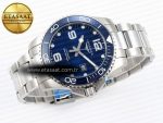 HYDROCONQUEST 43MM SS BLUE CERAMIC BEZEL XF 1:1 BEST EDITION BLUE DIAL ON SS BRACELET L888 - Görsel 7