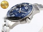 HYDROCONQUEST 43MM SS BLUE CERAMIC BEZEL XF 1:1 BEST EDITION BLUE DIAL ON SS BRACELET L888 - Görsel 8