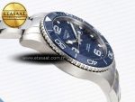 HYDROCONQUEST 43MM SS BLUE CERAMIC BEZEL XF 1:1 BEST EDITION BLUE DIAL ON SS BRACELET L888 - Görsel 9
