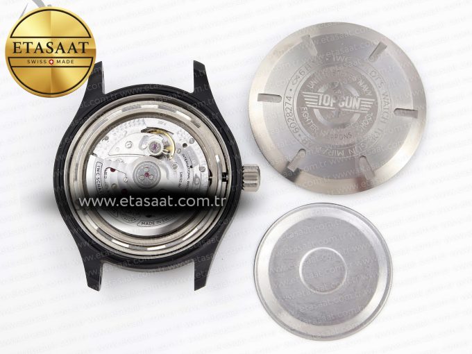 MARK XVIII TOP GUN “SFTI” BLACK CERAMIC IW324712 ZF 1:1 BEST EDITION ON GREEN NYLON STRAP A32111 - Görsel 15