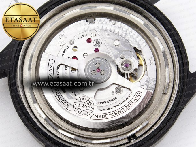MARK XVIII TOP GUN “SFTI” BLACK CERAMIC IW324712 ZF 1:1 BEST EDITION ON GREEN NYLON STRAP A32111 - Görsel 18