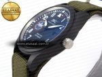 MARK XVIII TOP GUN “SFTI” BLACK CERAMIC IW324712 ZF 1:1 BEST EDITION ON GREEN NYLON STRAP A32111 - Görsel 6