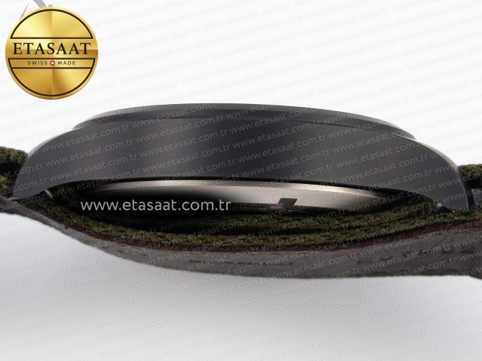 MARK XVIII TOP GUN “SFTI” BLACK CERAMIC IW324712 ZF 1:1 BEST EDITION ON GREEN NYLON STRAP A32111 - Görsel 9