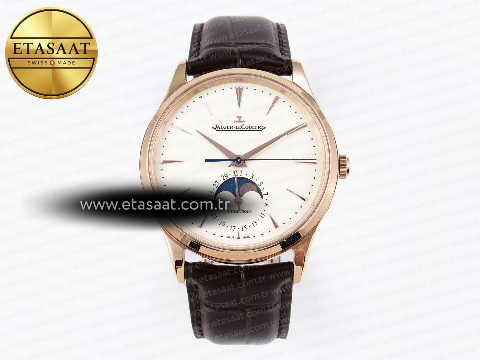 Master Ultra Thin Moon 1368420 RG ZF 1:1 Best Edition White Dial on Brown Leather Strap SA925 Super Clone V2 - Görsel 3