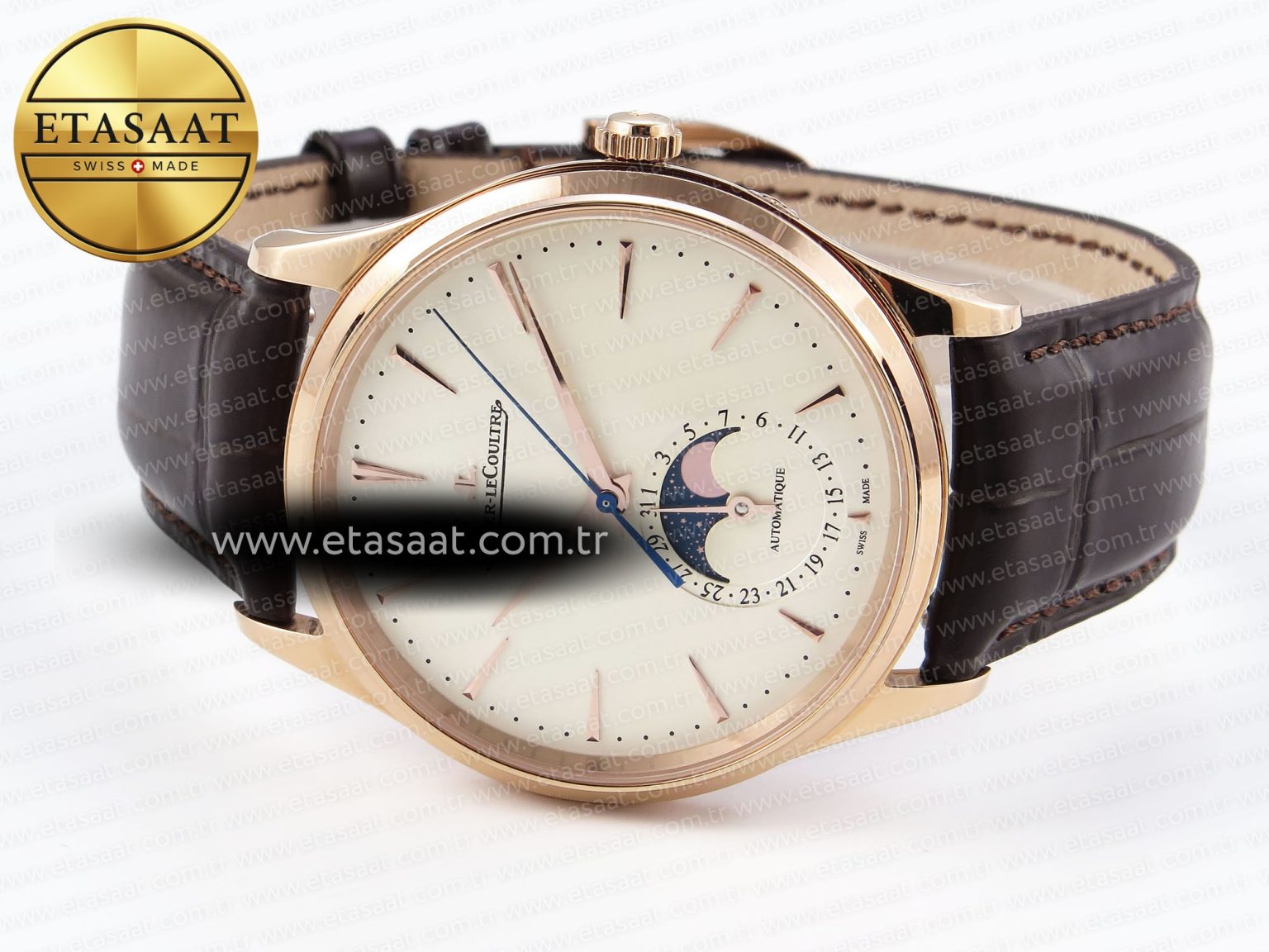 Master Ultra Thin Moon 1368420 RG ZF 1:1 Best Edition White Dial on Brown Leather Strap SA925 Super Clone V2 - Görsel 6