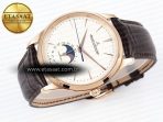 Master Ultra Thin Moon 1368420 RG ZF 1:1 Best Edition White Dial on Brown Leather Strap SA925 Super Clone V2 - Görsel 7