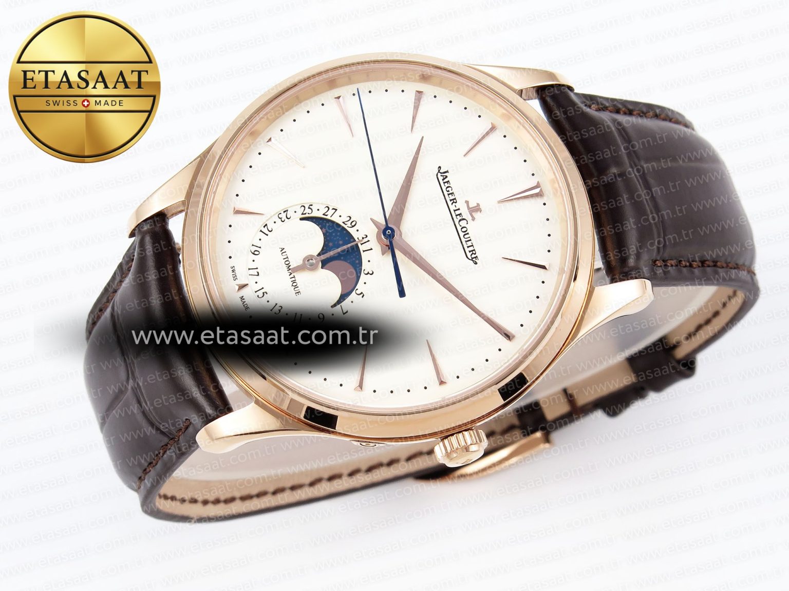 Master Ultra Thin Moon 1368420 RG ZF 1:1 Best Edition White Dial on Brown Leather Strap SA925 Super Clone V2 - Görsel 7