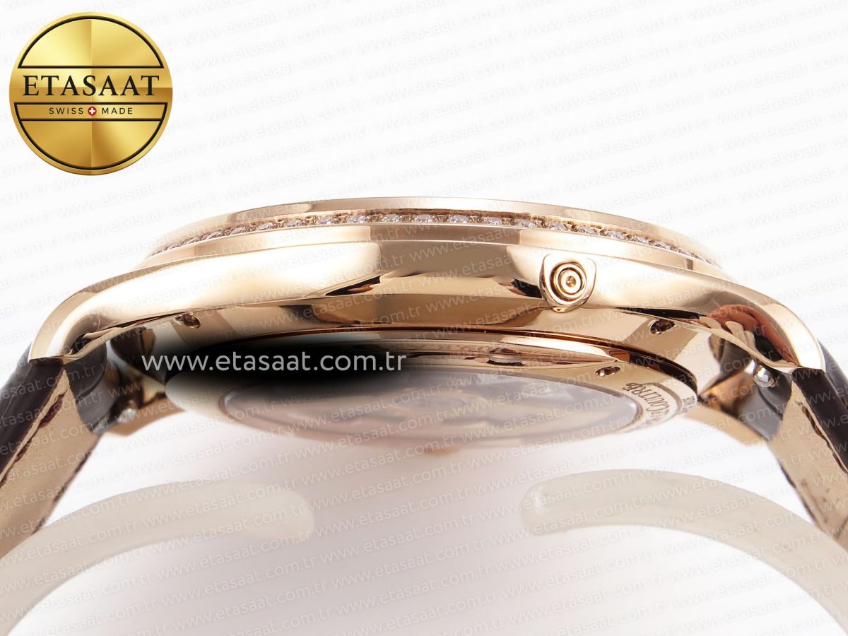 Master Ultra Thin Moon 1368420 RG ZF 1:1 Best Edition White Diamond Dial on Brown Leather Strap SA925 Super Clone V2 - Görsel 12