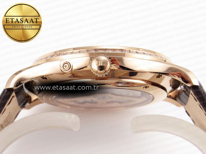 Master Ultra Thin Moon 1368420 RG ZF 1:1 Best Edition White Diamond Dial on Brown Leather Strap SA925 Super Clone V2 - Görsel 13