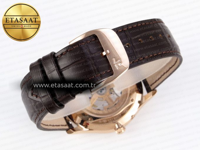 Master Ultra Thin Moon 1368420 RG ZF 1:1 Best Edition White Diamond Dial on Brown Leather Strap SA925 Super Clone V2 - Görsel 14