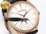 Master Ultra Thin Moon 1368420 RG ZF 1:1 Best Edition White Diamond Dial on Brown Leather Strap SA925 Super Clone V2 - Görsel 4
