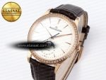 Master Ultra Thin Moon 1368420 RG ZF 1:1 Best Edition White Diamond Dial on Brown Leather Strap SA925 Super Clone V2 - Görsel 5