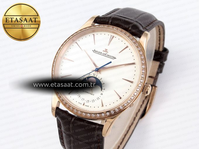 Master Ultra Thin Moon 1368420 RG ZF 1:1 Best Edition White Diamond Dial on Brown Leather Strap SA925 Super Clone V2 - Görsel 5