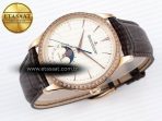 Master Ultra Thin Moon 1368420 RG ZF 1:1 Best Edition White Diamond Dial on Brown Leather Strap SA925 Super Clone V2 - Görsel 7