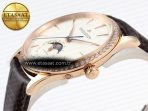 Master Ultra Thin Moon 1368420 RG ZF 1:1 Best Edition White Diamond Dial on Brown Leather Strap SA925 Super Clone V2 - Görsel 8