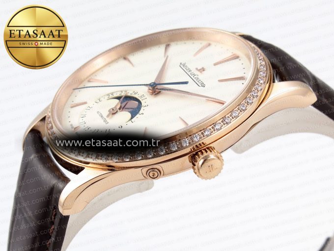 Master Ultra Thin Moon 1368420 RG ZF 1:1 Best Edition White Diamond Dial on Brown Leather Strap SA925 Super Clone V2 - Görsel 8