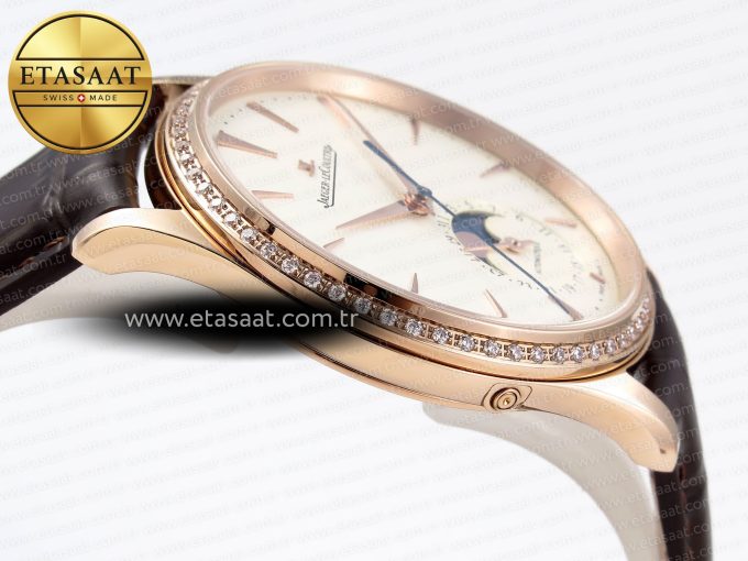 Master Ultra Thin Moon 1368420 RG ZF 1:1 Best Edition White Diamond Dial on Brown Leather Strap SA925 Super Clone V2 - Görsel 9