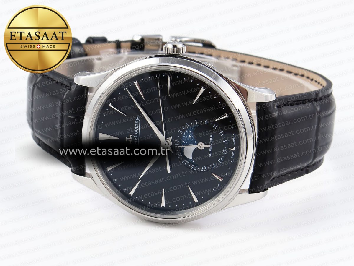 Master Ultra Thin Moon 1368420 SS ZF 1:1 Best Edition Black Dial on Black Leather Strap SA925 Super Clone V2 - Görsel 6