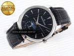 Master Ultra Thin Moon 1368420 SS ZF 1:1 Best Edition Black Dial on Black Leather Strap SA925 Super Clone V2 - Görsel 7