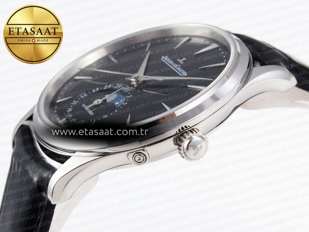 Master Ultra Thin Moon 1368420 SS ZF 1:1 Best Edition Black Dial on Black Leather Strap SA925 Super Clone V2 - Görsel 8