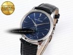 Master Ultra Thin Moon 1368420 SS ZF 1:1 Best Edition Blue Dial on Black Leather Strap SA925 Super Clone V2