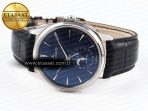 Master Ultra Thin Moon 1368420 SS ZF 1:1 Best Edition Blue Dial on Black Leather Strap SA925 Super Clone V2 - Görsel 6