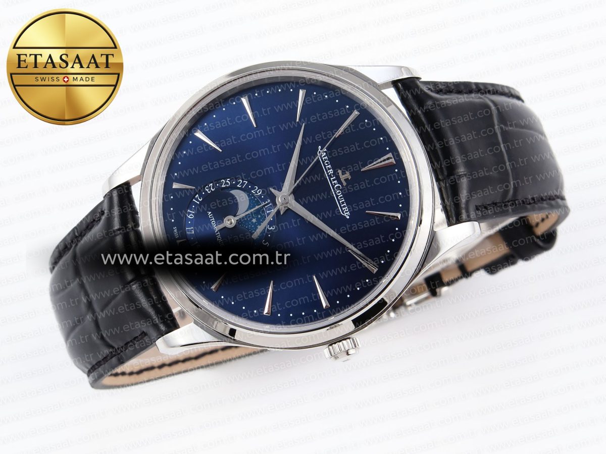 Master Ultra Thin Moon 1368420 SS ZF 1:1 Best Edition Blue Dial on Black Leather Strap SA925 Super Clone V2 - Görsel 7