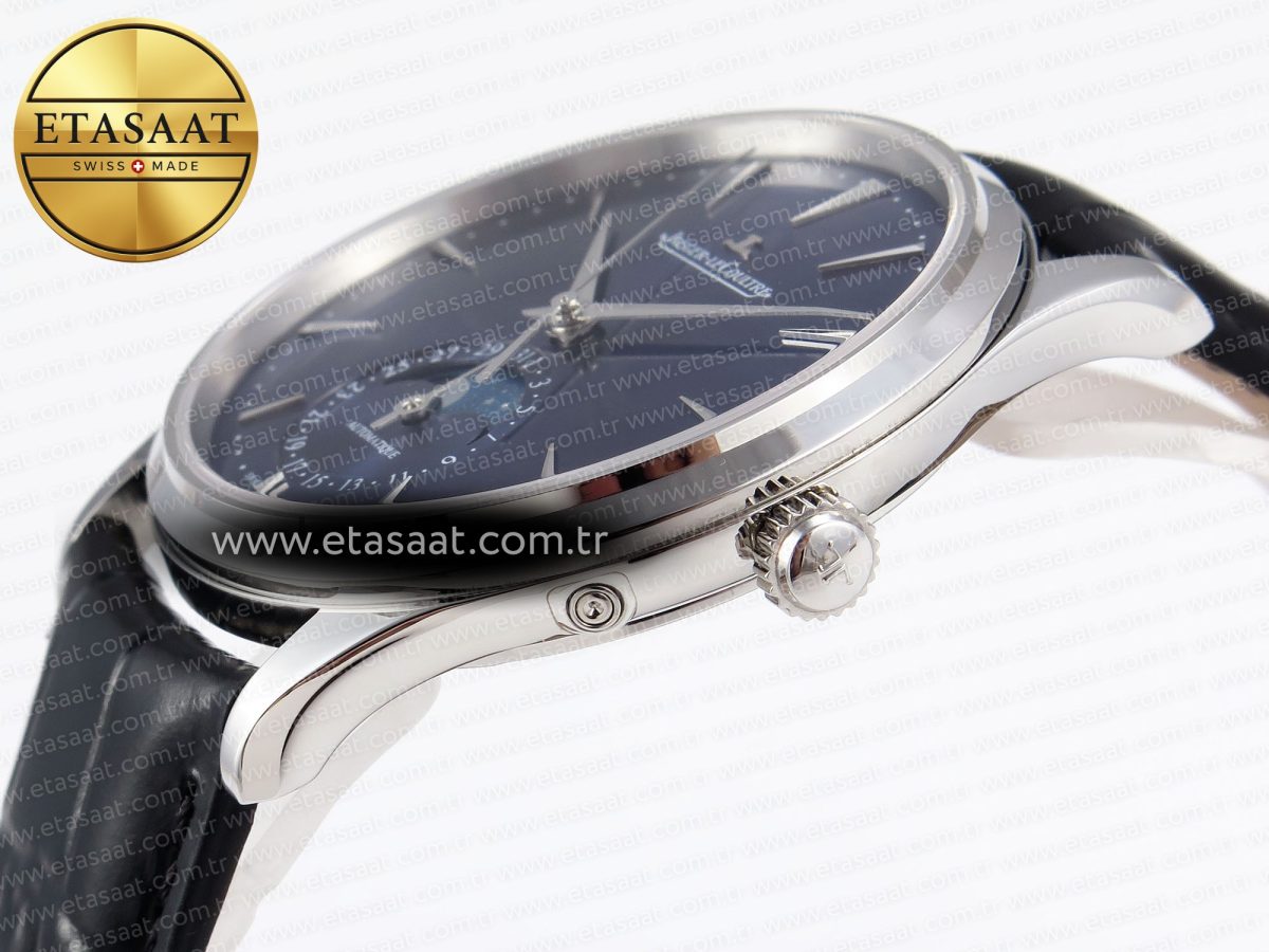 Master Ultra Thin Moon 1368420 SS ZF 1:1 Best Edition Blue Dial on Black Leather Strap SA925 Super Clone V2 - Görsel 8